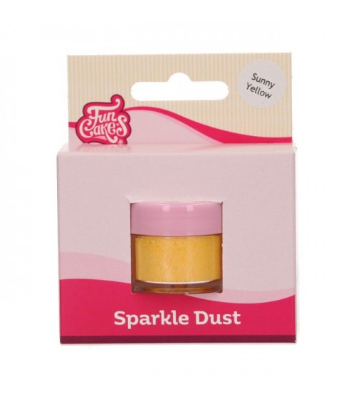 Funcakes Paillettes Alimentaire Scintillante SUNNY YELLOW