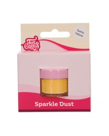 Funcakes Paillettes Alimentaire Scintillante SUNNY YELLOW