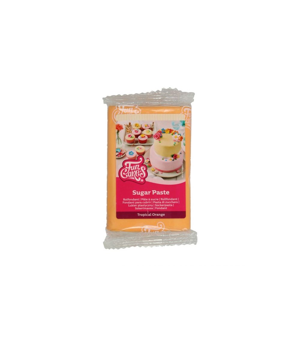 Funcakes pâte à sucre tropical orange 250g