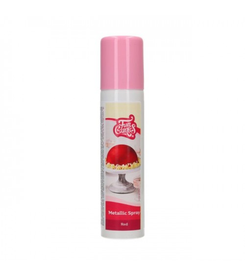 FUNCAKES SPRAY MÉTALLISÉ -ROUGE- 100ML