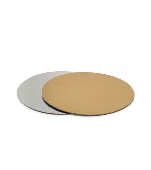 funcakes Planche ronde fine dorée/argentée Ø 35 X H1mm